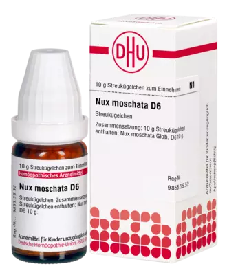NUX MOSCHATA D 6 Globuli 10 g Globuli
