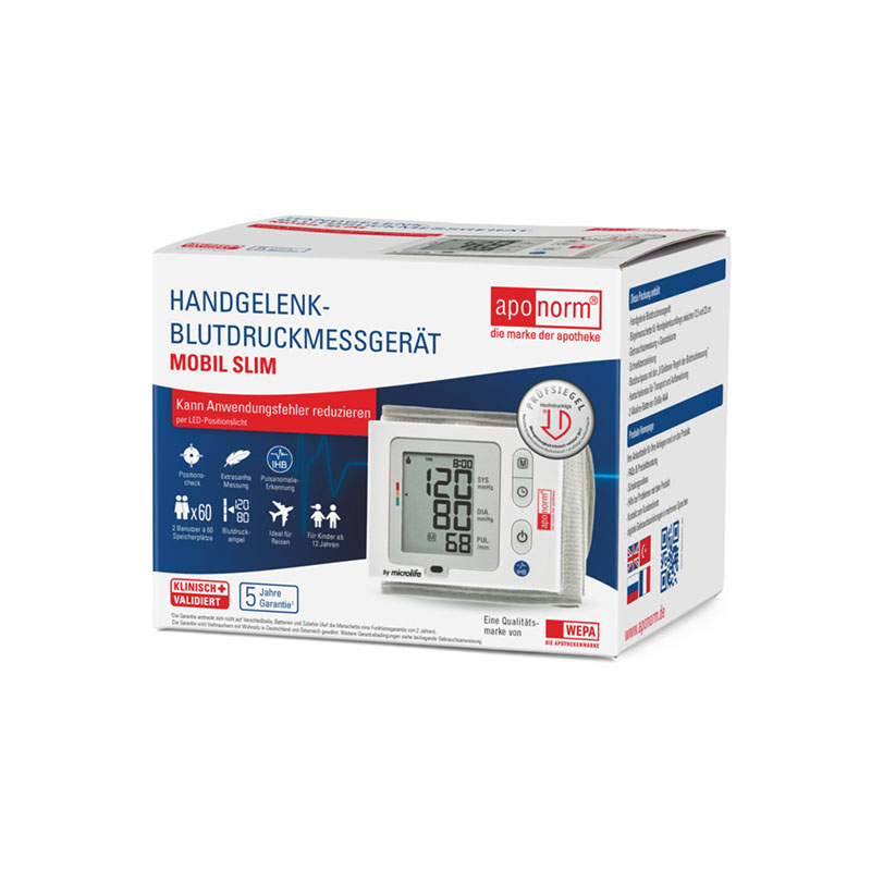 aponorm Blutdruckmessgerät Mobil Slim Handgelenk 1 St