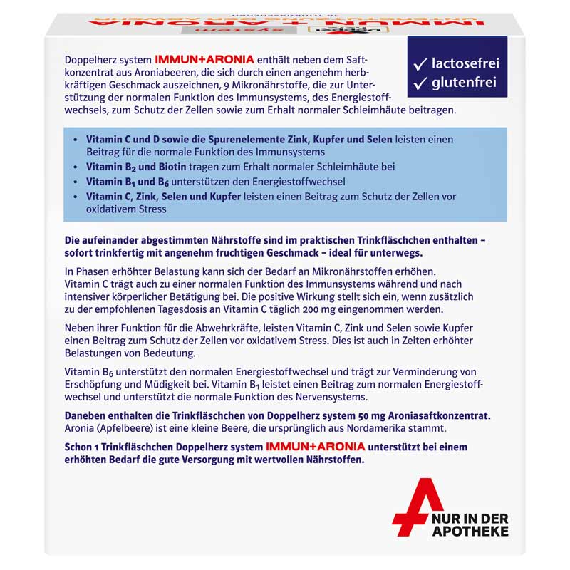 Doppelherz system IMMUN + ARONIA 10 St Ampullen