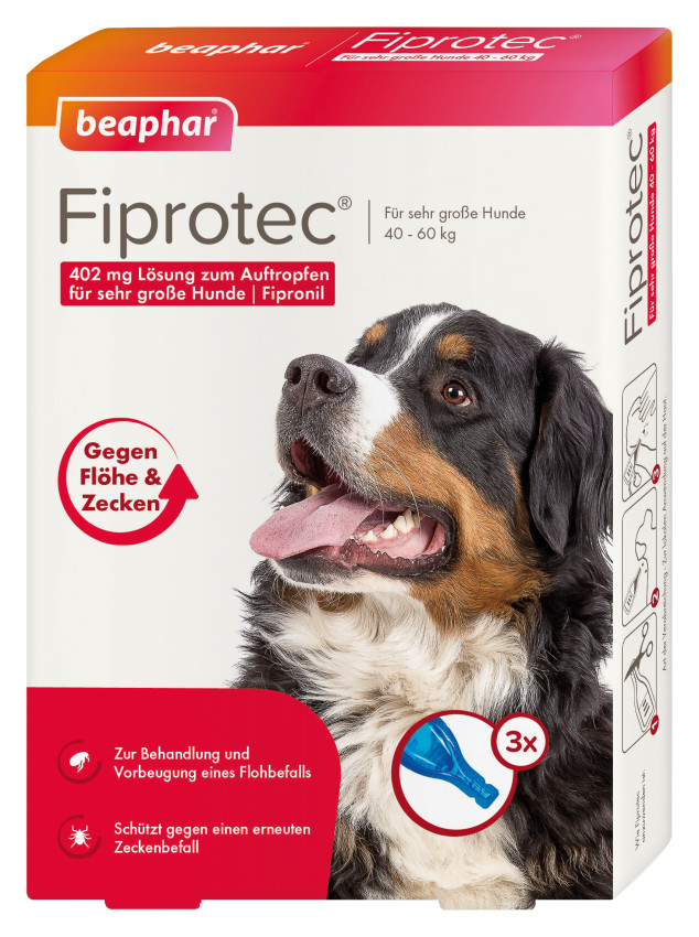 FIPROtec 402mg Lösung zum Auftragen für sehr große Hunde 3X4.02 ml Tropfen