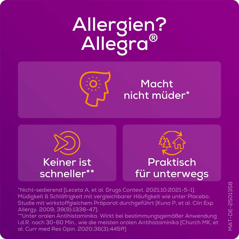 Allegra Allergietabletten  6 St Schmelztabletten
