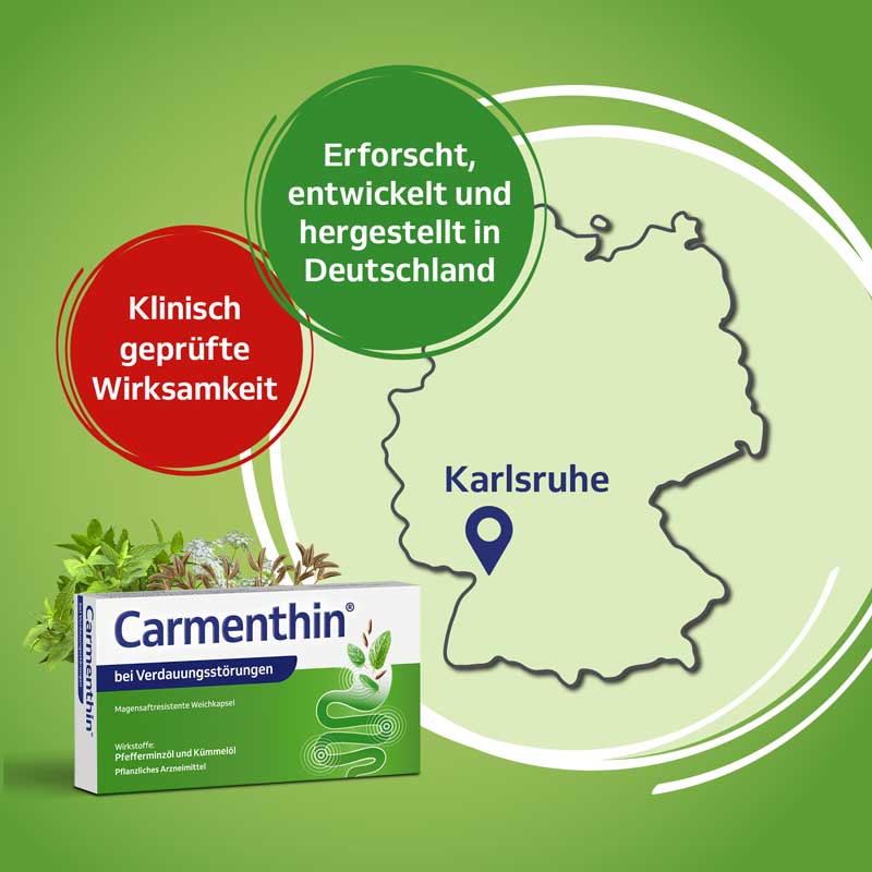 Carmenthin bei Verdauungsstörungen 14 St Magensaftresistente Weichkapseln