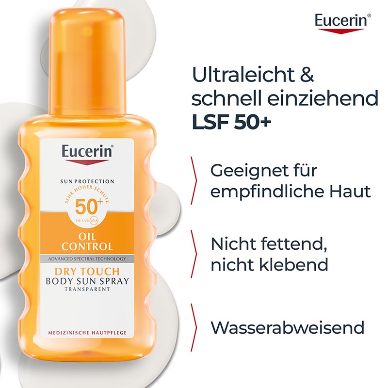Eucerin SUN OIL CONTROL DRY TOUCH SUN SPRAY TRANSPARENT LSF 50+  200 ml Spray
