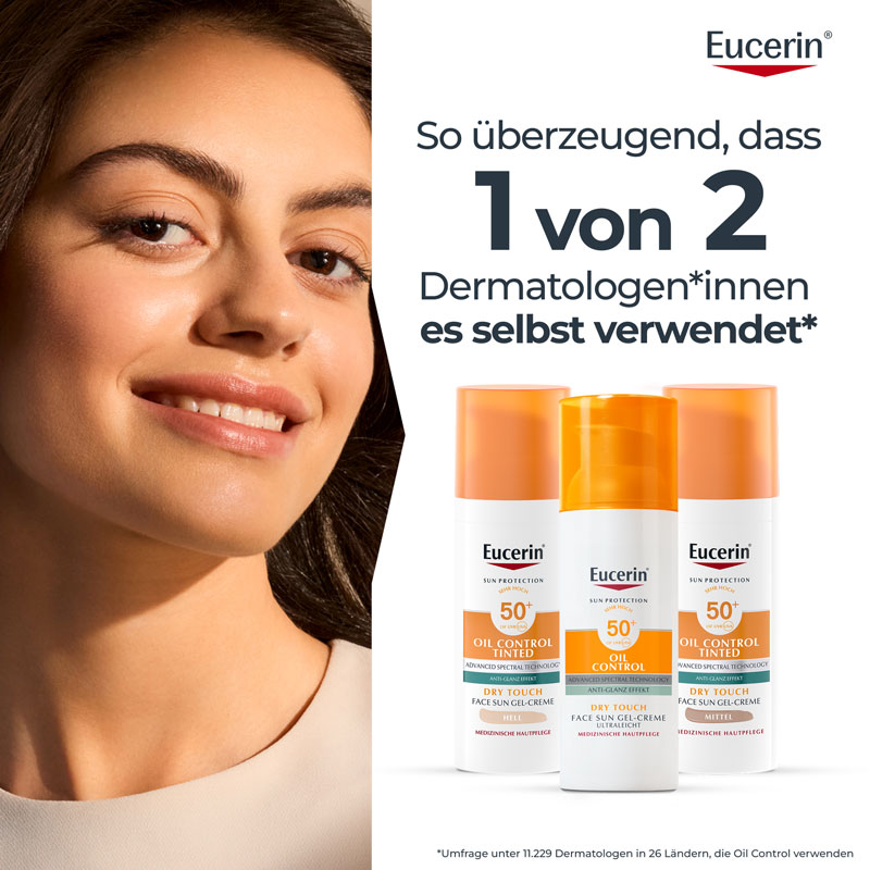 Eucerin SUN OIL CONTROL TINTED DRY TOUCH FACE SUN GEL-CREME HELL LSF 50+  50 ml Creme