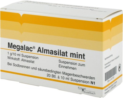 Megalac Almasilat mint Beutel 20X10 ml Suspension