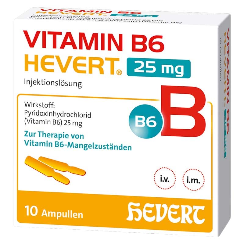 VITAMIN B6 HEVERT 25 mg 10X2 ml Injektionslösung