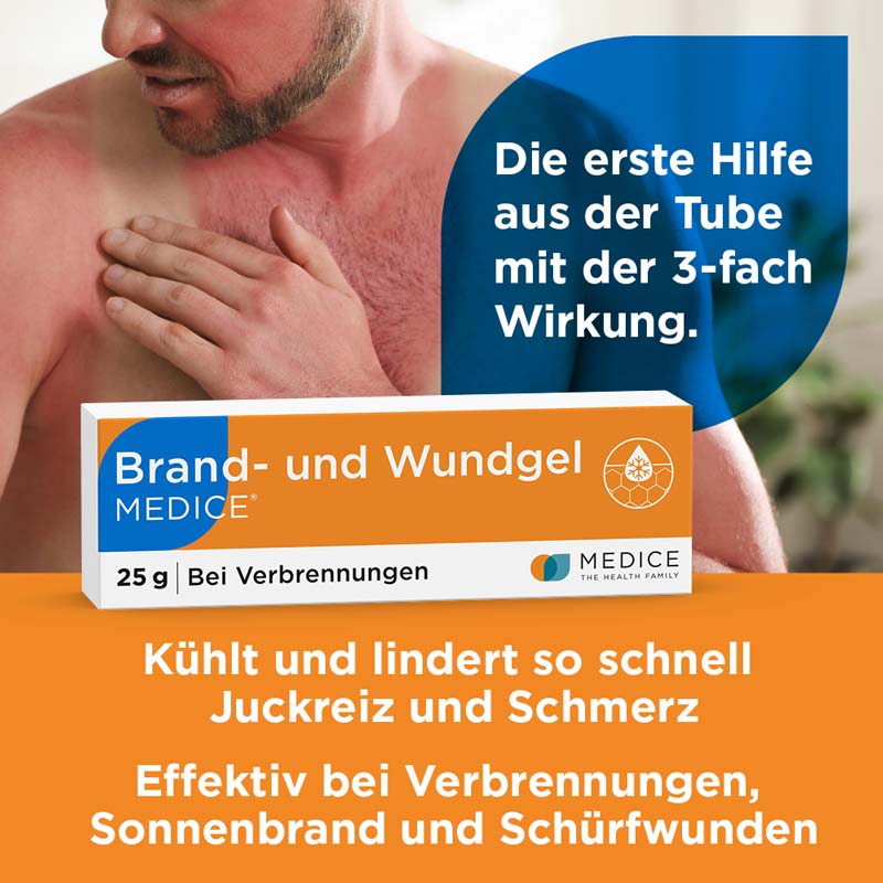 Brand und Wundgel Medice bei Verbrennungen & Sonnenbrand 25 g Gel