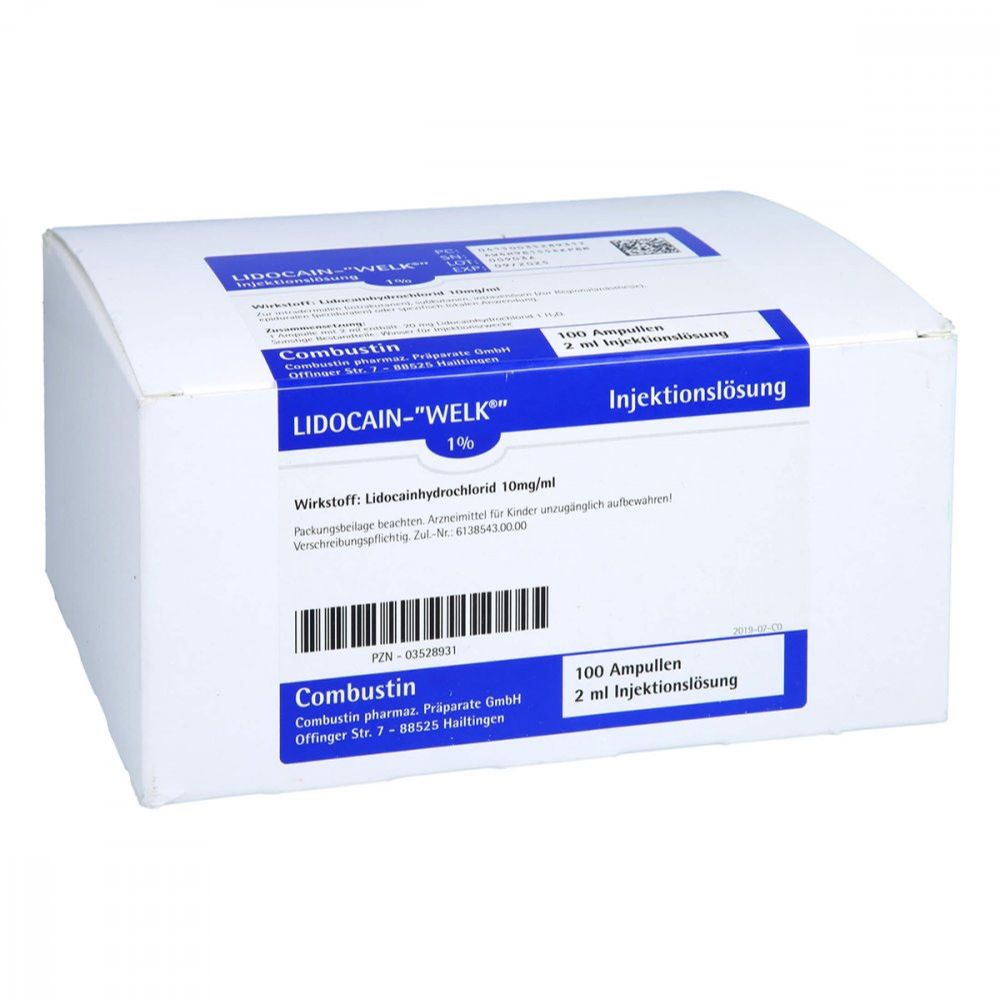 LIDOCAIN WELK 1% Ampullen 100X2 ml Injektionslösung
