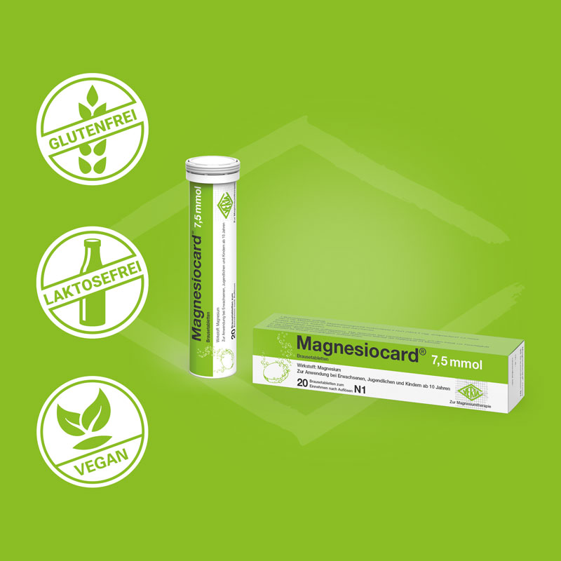 MAGNESIOCARD 7,5 mmol Brausetabletten 20 St Brausetabletten