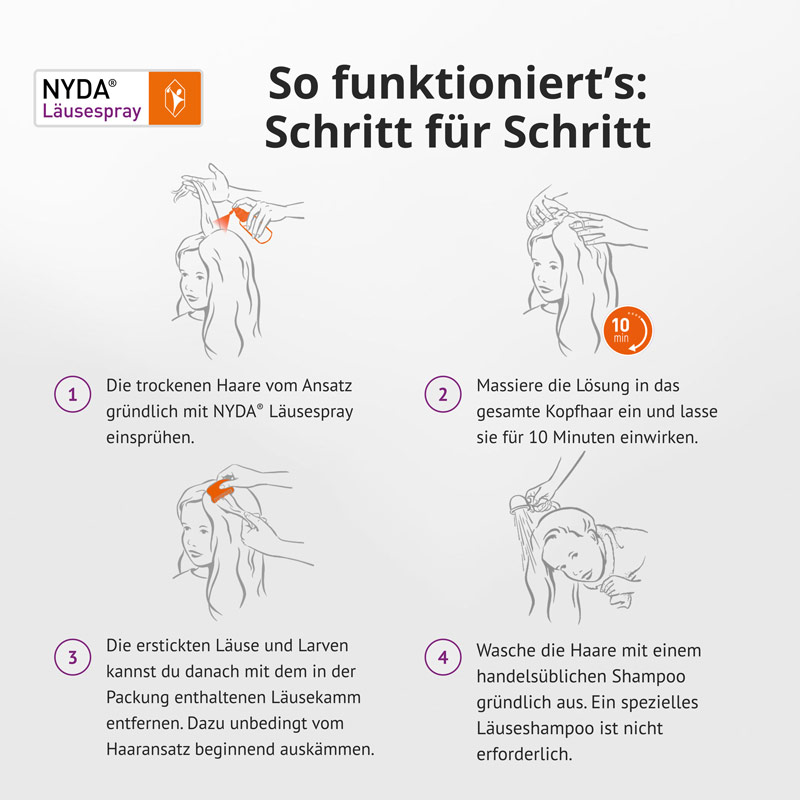 NYDA Läusespray gegen Kopfläuse & Nissen 50ml 50 ml Pumplösung