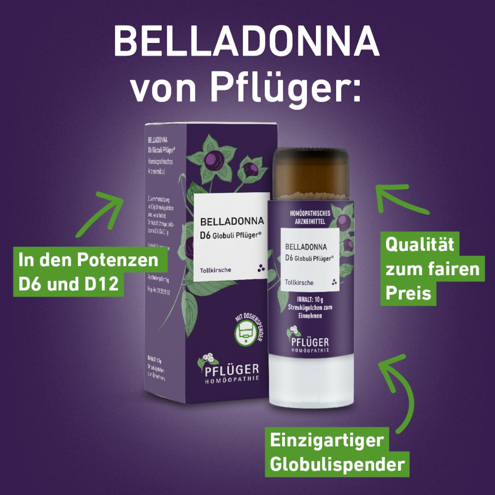 Belladonna D6 Globuli Pflüger 10 g Globuli