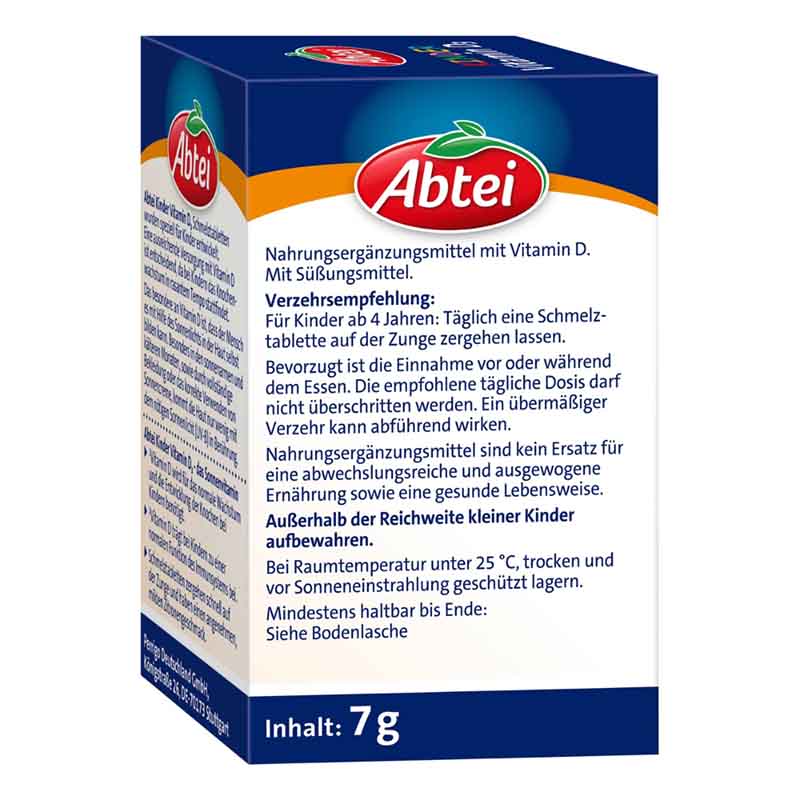 Abtei KINDER Vitamin D3 50 St Schmelztabletten