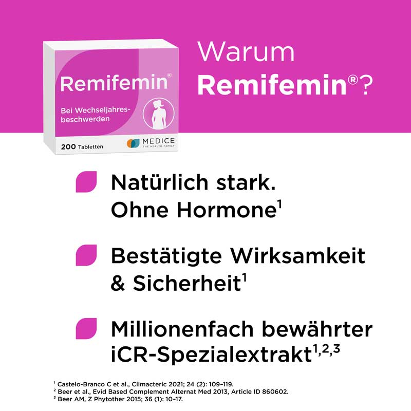 Remifemin bei Wechseljahresbeschwerden 200 St Tabletten
