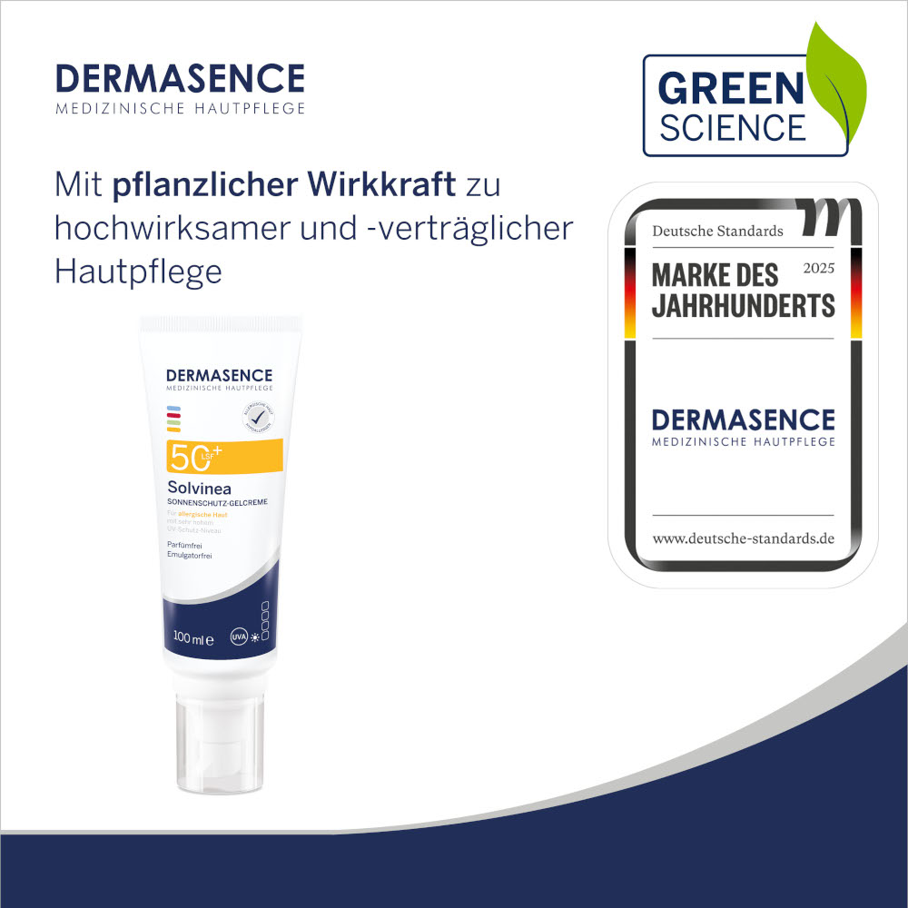 DERMASENCE Solvinea Sonnenschutz-Gelcreme LSF 50+, 100 ml 100 ml Gel