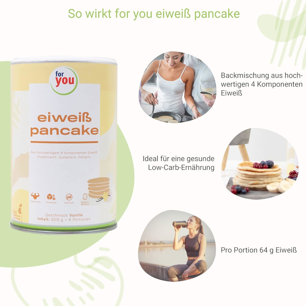 for you eiweiß pancake Vanille 600 g Pulver