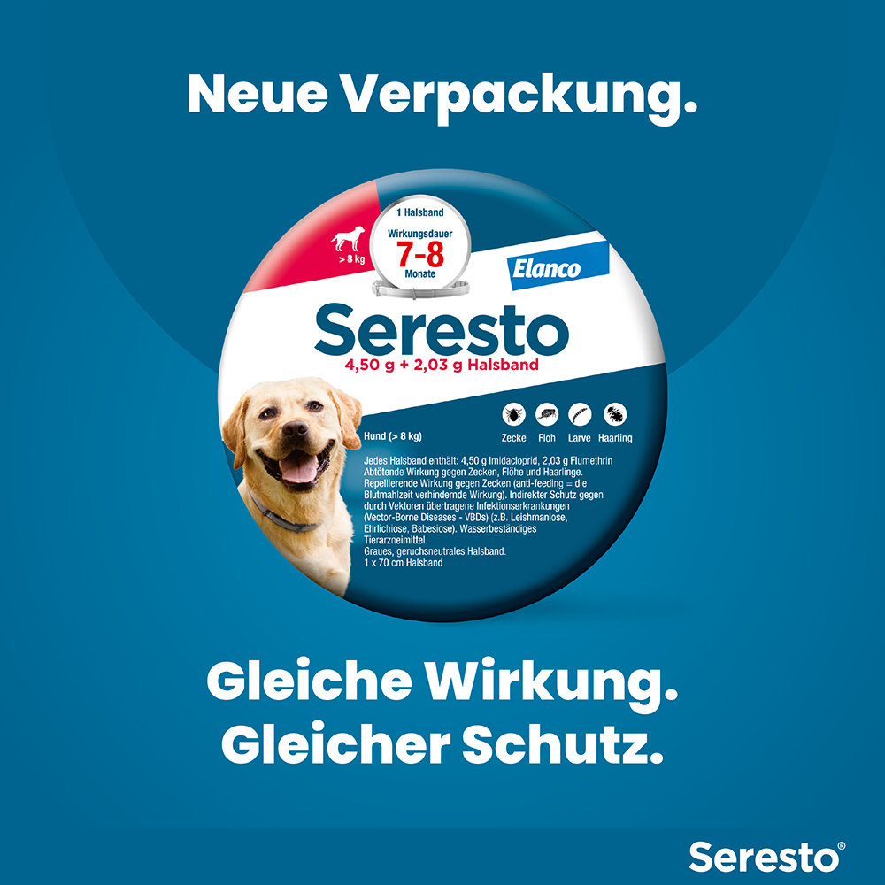 SERESTO 4.5+2.03 HUND AB 8KG 1 St Halsband