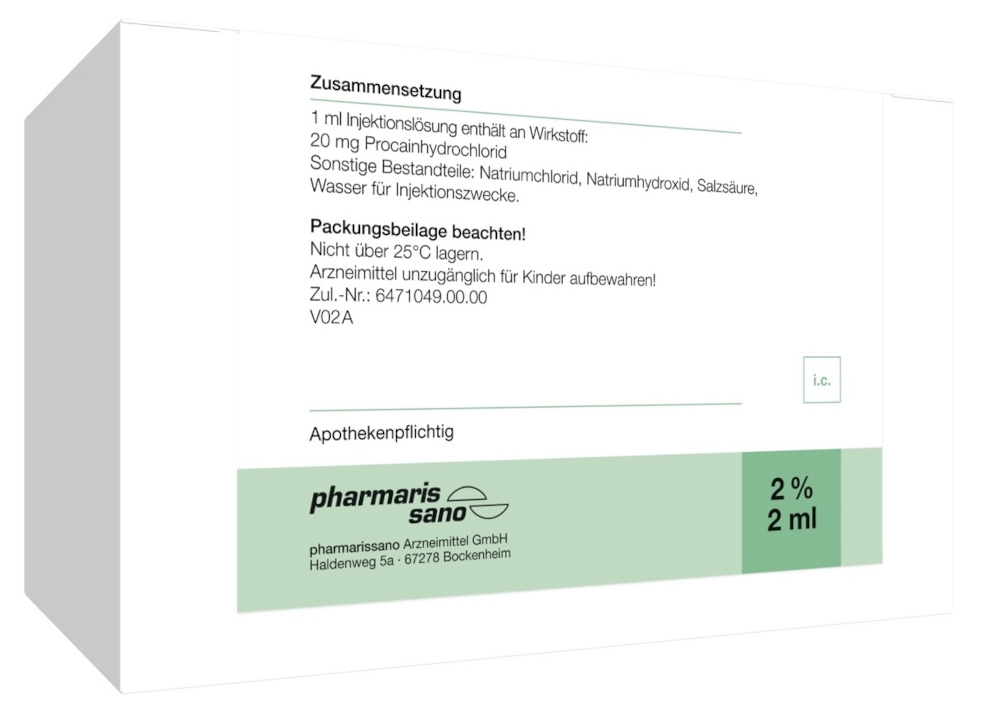 Procain pharmarissano Ampulle 2% Injektionslös. 100X2 ml Injektionslösung