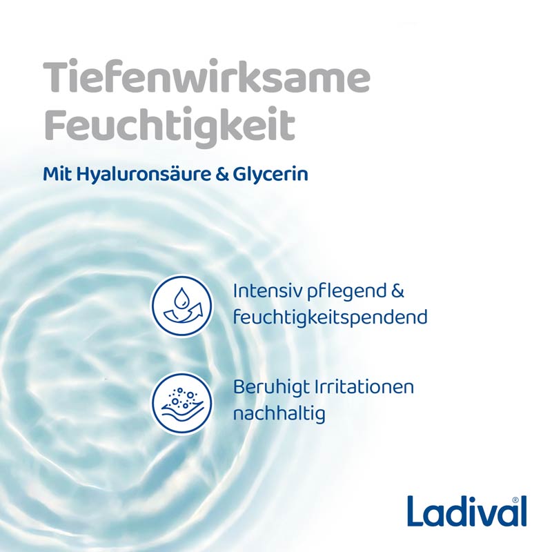 Ladival Trockene Haut Sonnenschutz-Lotion LSF 50+: Sonnencreme bei Neigung zu Neurodermitis, Psoriasis & bei trockener Haut, beruhigend und pflegend mit Hyaluronsäure, mit 4-fach Zellschutz, wasserfest, 200ml