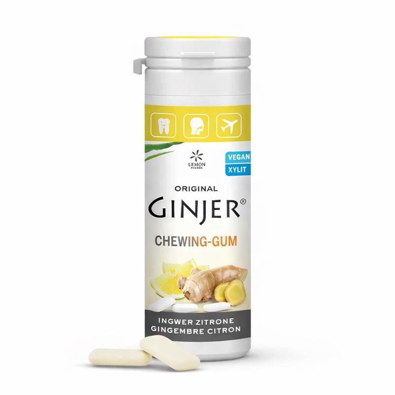 Original GINJER Kaugummi Ingwer-Zitrone 30 g Kaugummi