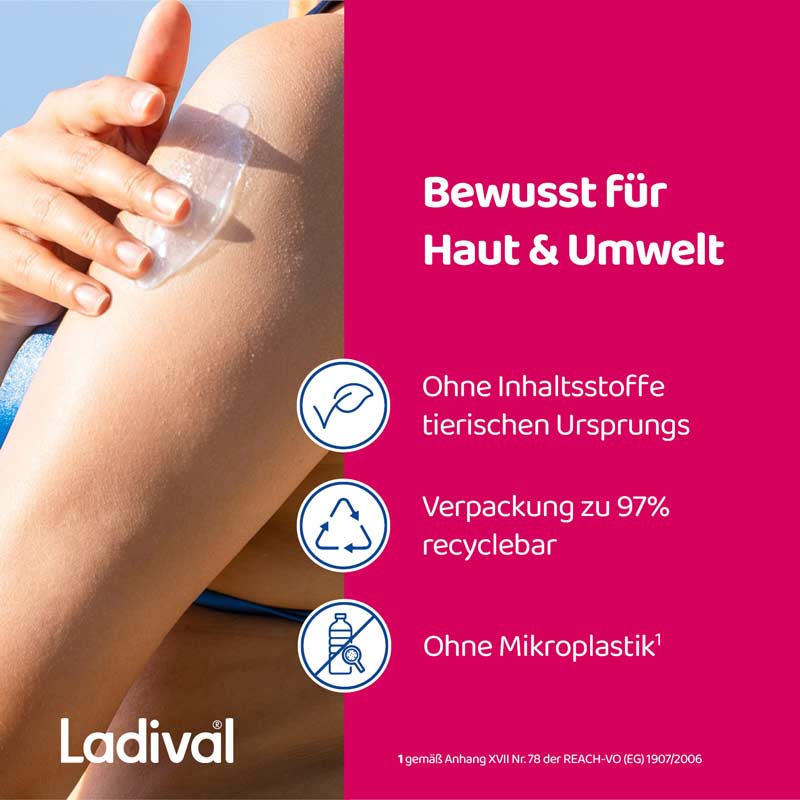 Ladival Sonnengestresste Haut Akut Spray, After Sun Repair für den Körper, regeneriert mit Photolyase, feuchtigkeitsspendend und kühlend, mit Panthenol und Vitamin E, 150ml