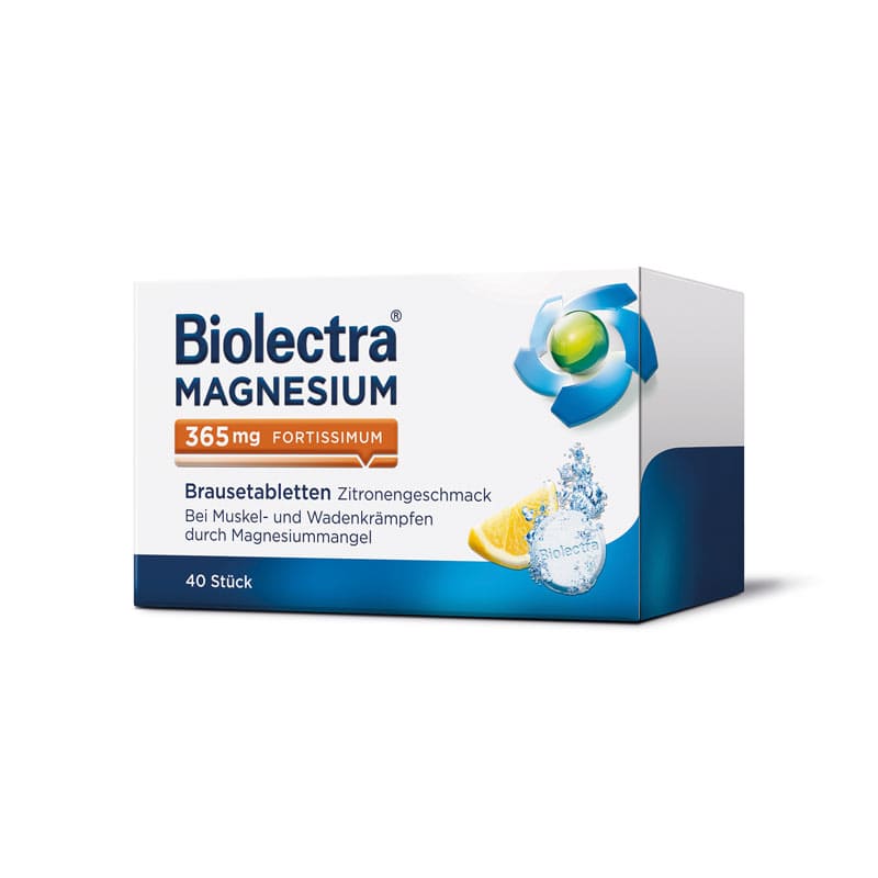 Biolectra MAGNESIUM 365mg FORTISSIMUM Zitrone 40 St Brausetabletten