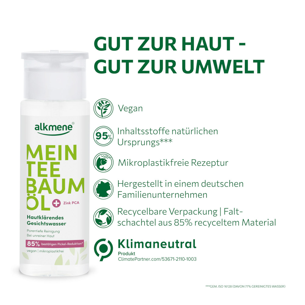 alkmene MEIN TEE BAUM ÖL Hautklärendes Gesichtswasser 150 ml Lösung