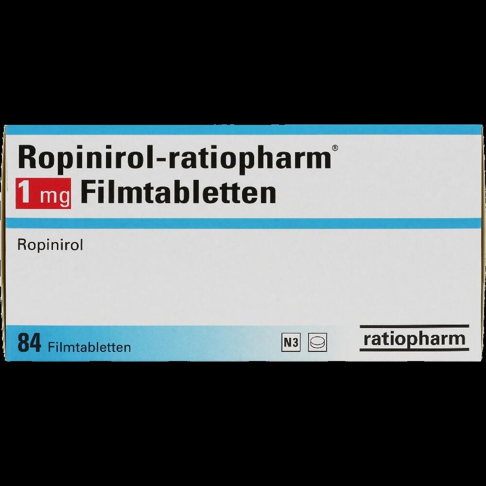 Ropinirol-ratiopharm 1mg 84 St Filmtabletten