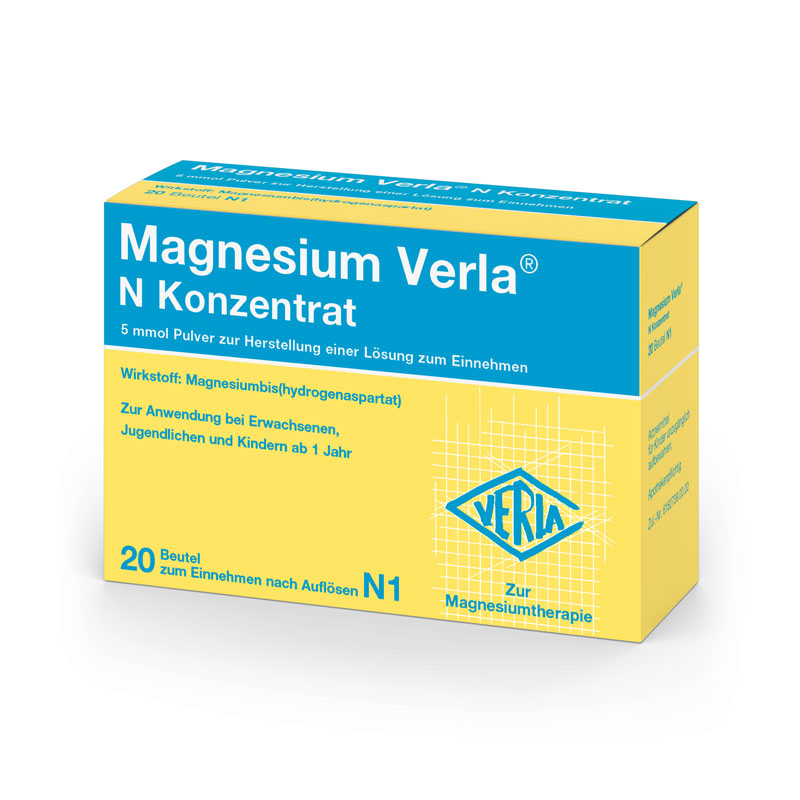 MAGNESIUM VERLA N Konzentrat 20 St Pulver zur Herstellung einer Lösung zum Einnehmen