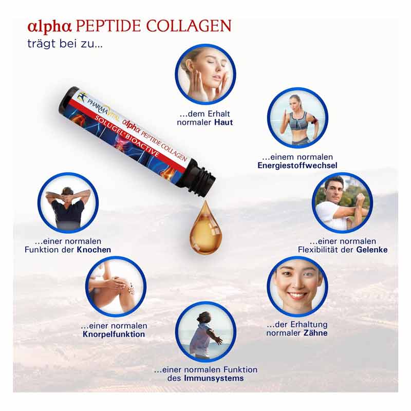 alpha PEPTIDE COLLAGEN Active Gel Trinkampullen 50X25 ml Trinkampullen
