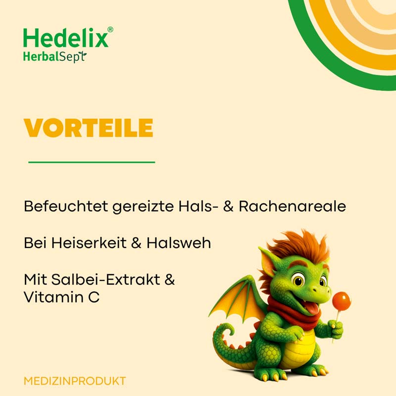 Hedelix HerbalSept Hals Lutscher Kids 6 St Bonbons