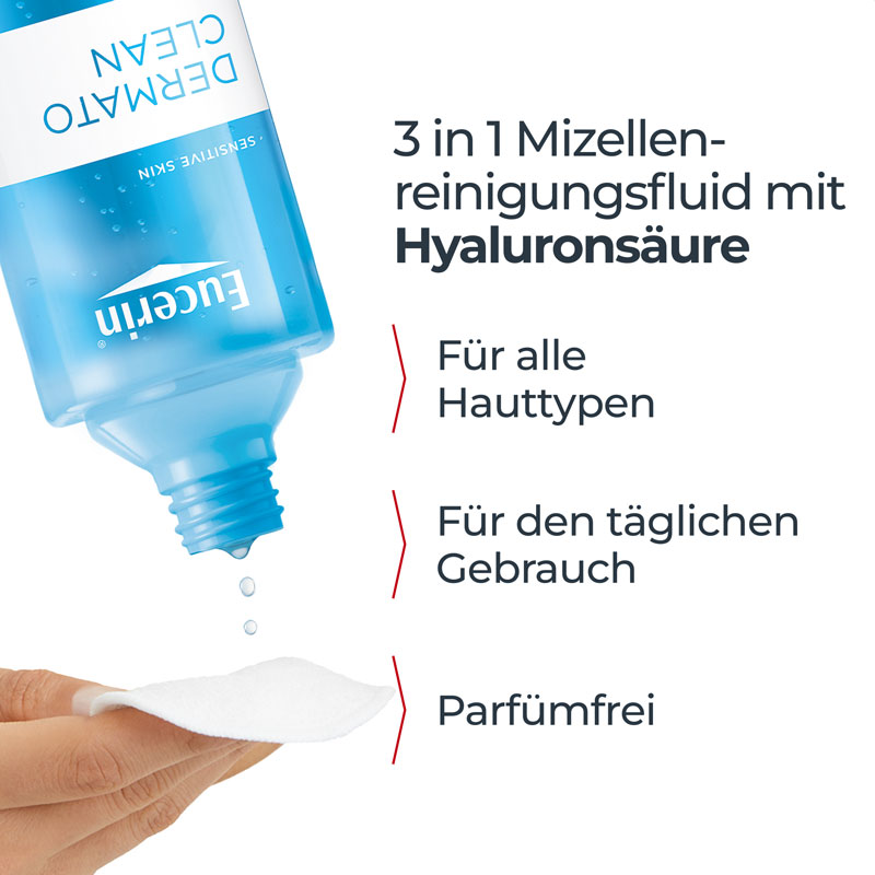 Eucerin DermatoCLEAN MIZELLEN REINIGUNGSFLUID 3in1 400 ml Tonikum