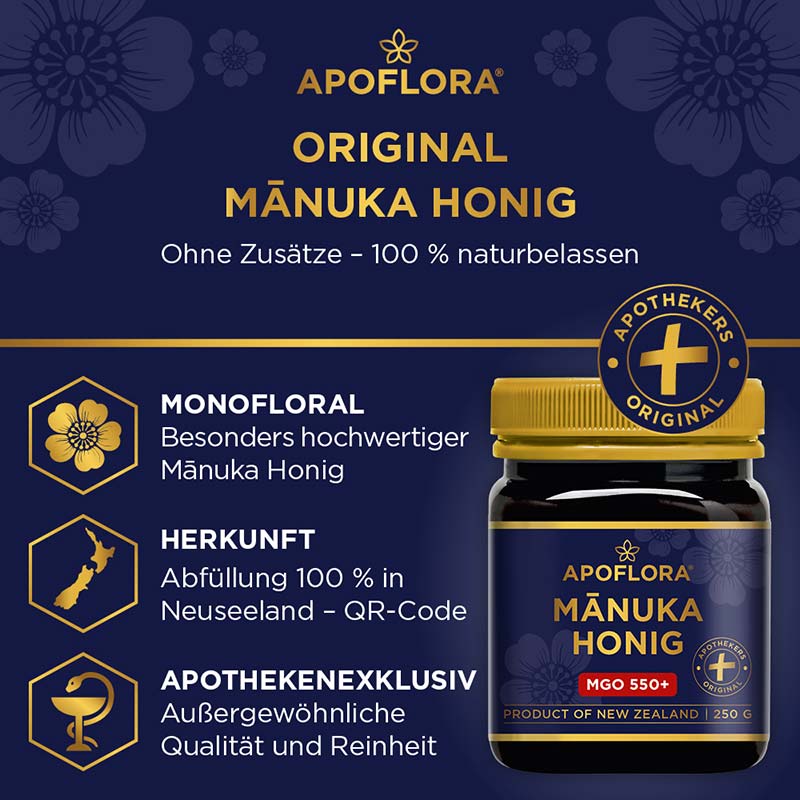 APOFLORA MANUKA HONIG MGO 550+ 250 g