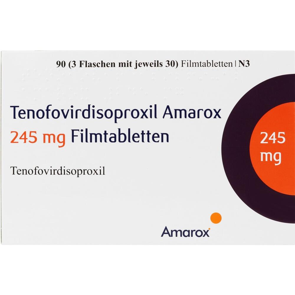 Tenofovirdisoproxil Amarox 245 mg 90 St Filmtabletten