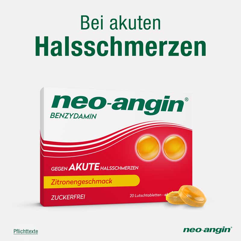 neo-angin BENZYDAMIN gegen AKUTE Halsschmerzen 20 St Lutschtabletten
