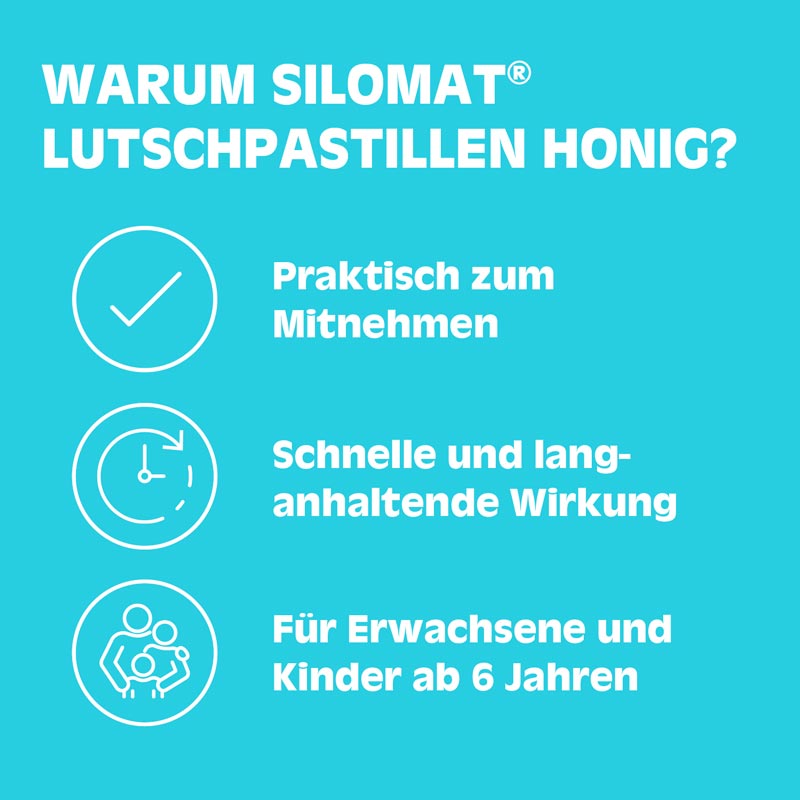 Silomat Hustenstiller Dextromethorphan Honig 20 St Lutschpastillen