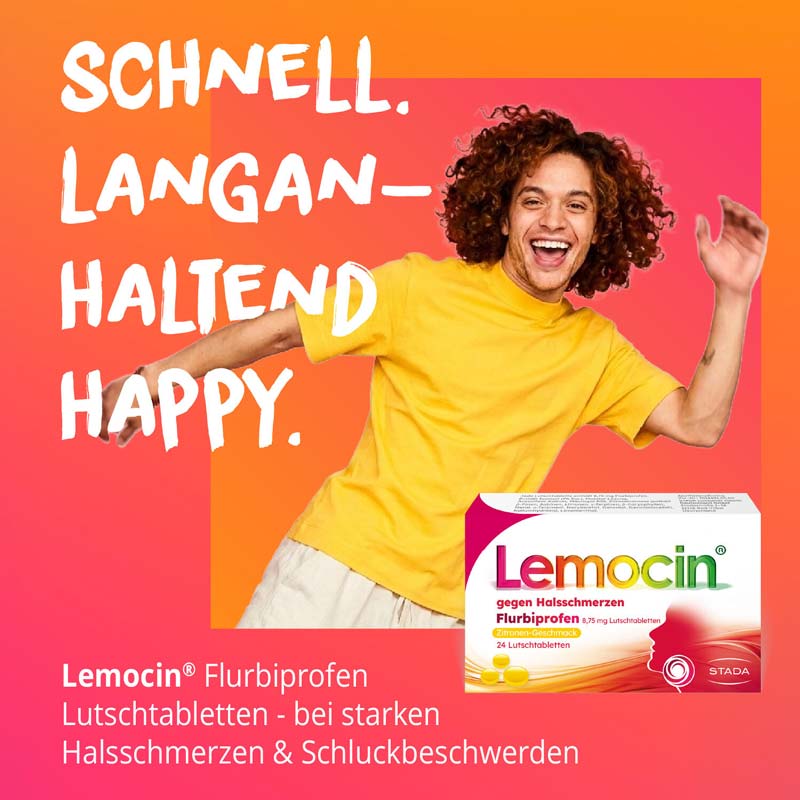 Lemocin gegen Halsschmerzen Flurbiprofen 24 St Lutschtabletten