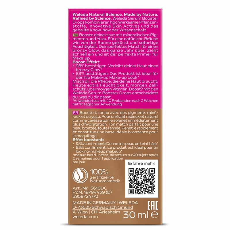WELEDA BOOST Sunkissed Bronzing SERUM DROPS 30 ml