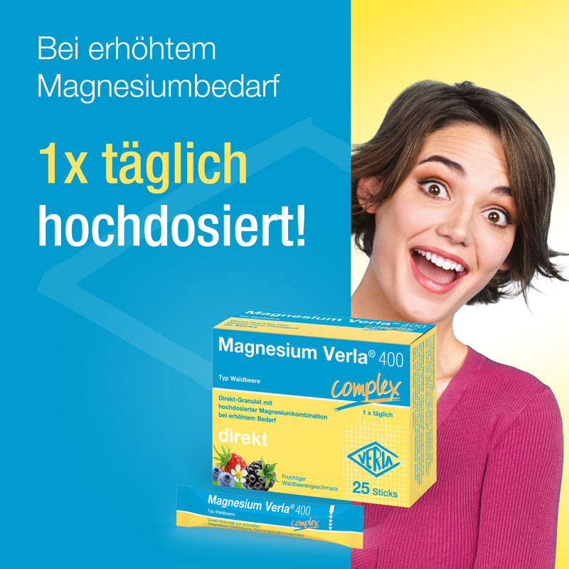Magnesium Verla 400 complex Waldbeere 25 St Granulat