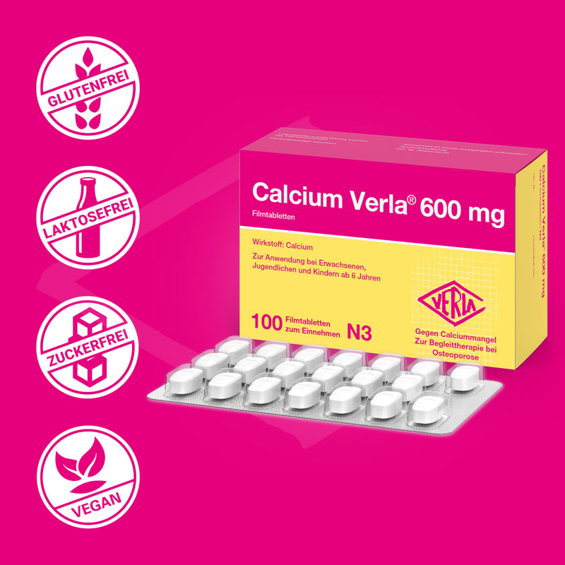 Calcium Verla 600 mg 100 St Filmtabletten