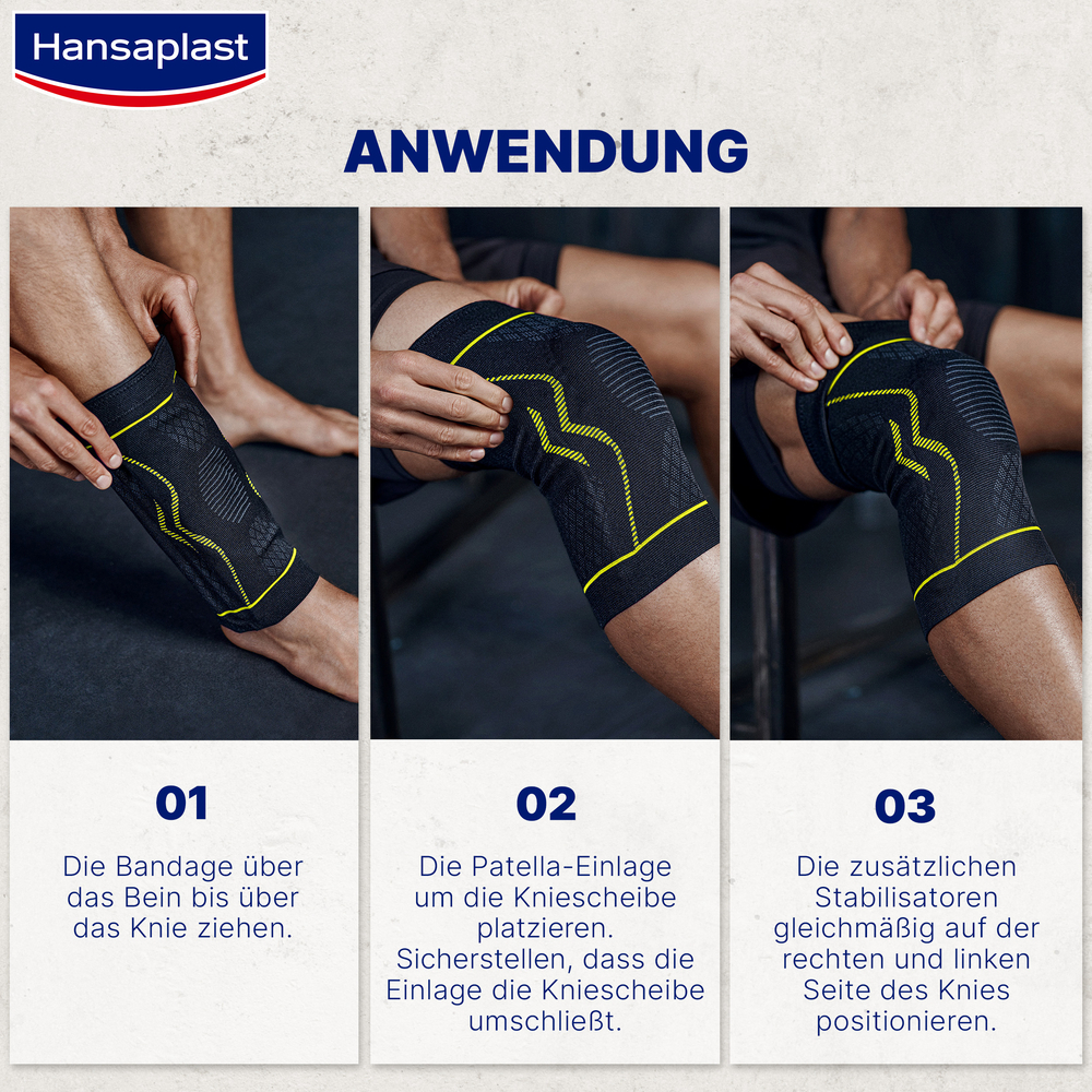 Hansaplast SPORT KNIE-BANDAGE Größe L 1 St Bandage