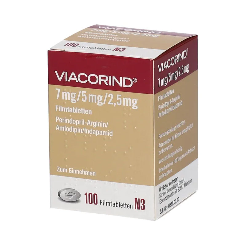 VIACORIND 7 mg/5 mg/2,5 mg 100 St Filmtabletten