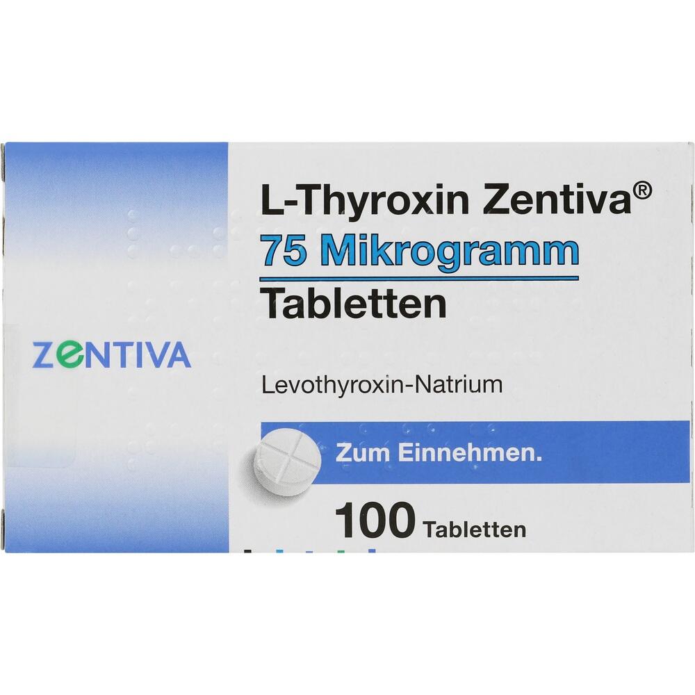 L-Thyroxin Zentiva 75 Mikrogramm  100 St Tabletten
