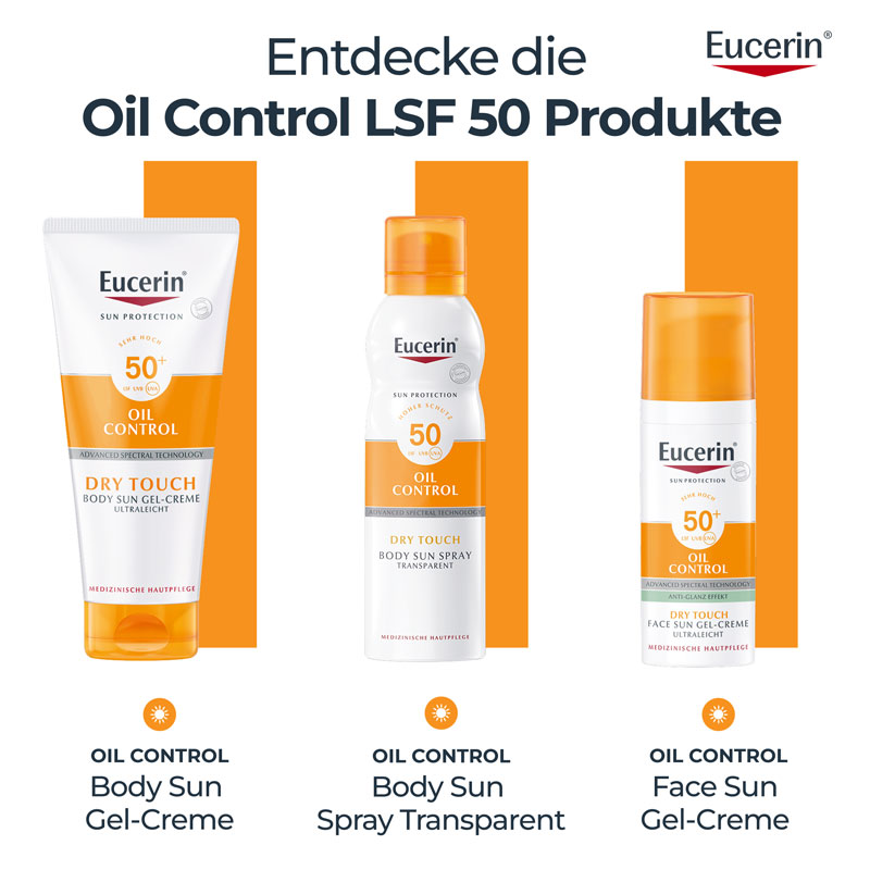Eucerin SUN OIL CONTROL DRY TOUCH BODY SUN GEL-CREME ULTRALEICHT LSF 50+  200 ml Creme