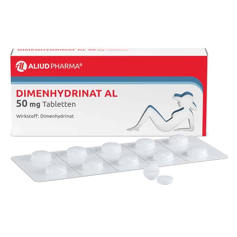 Dimenhydrinat AL 50 mg Tabletten bei Übelkeit und Erbrechen und Schwindel