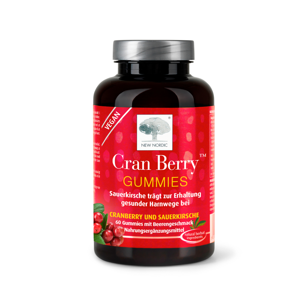 NEW NORDIC Cran Berry GUMMIES 60 St
