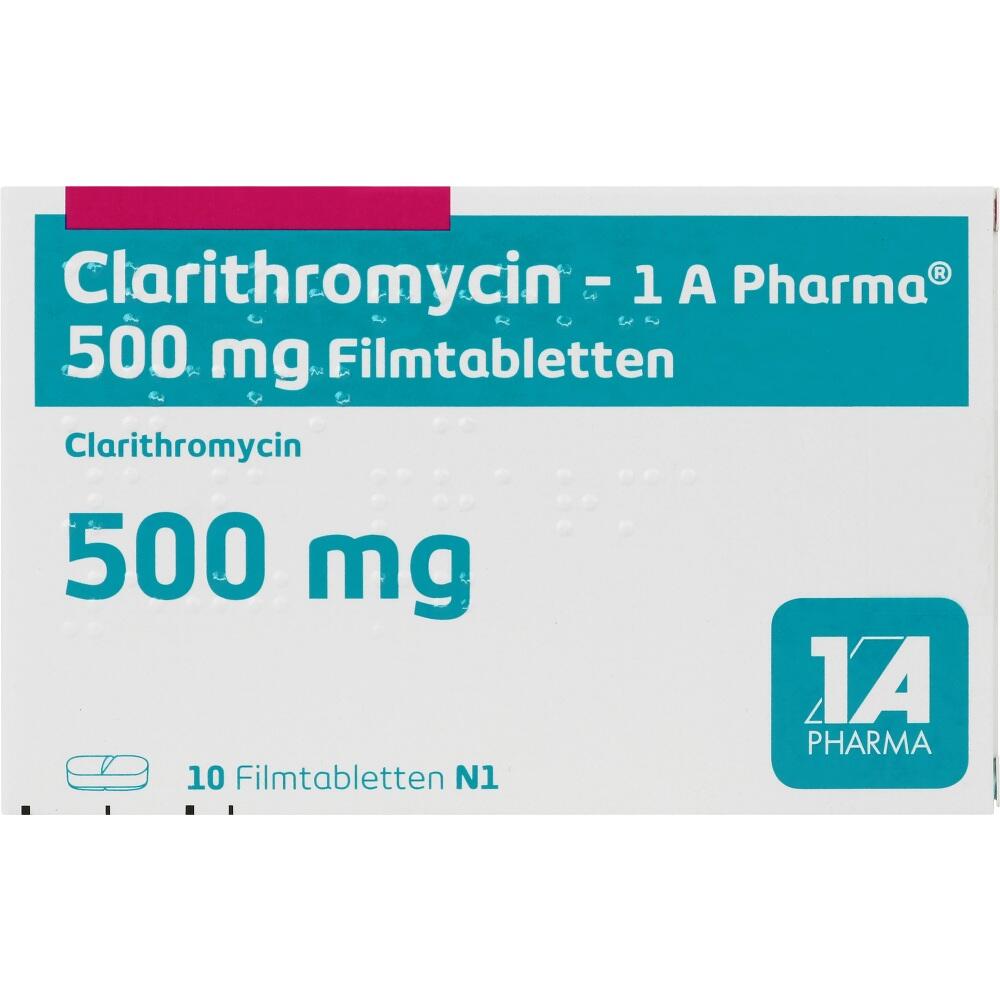Clarithromycin-1 A Pharma 500mg 10 St Filmtabletten