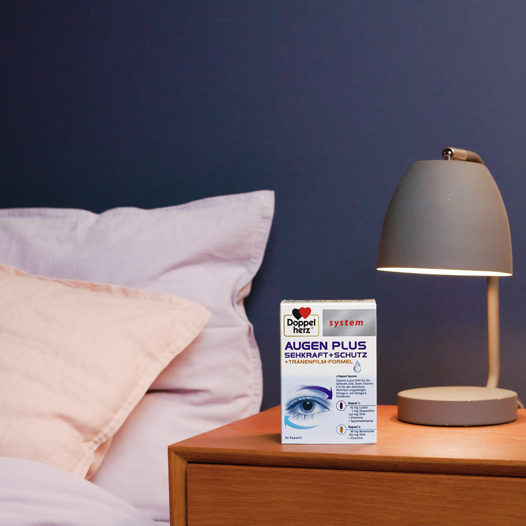 Doppelherz system AUGEN PLUS SEHKRAFT+SCHUTZ+TRÄNENFILM-FORMEL 120 St Kapseln
