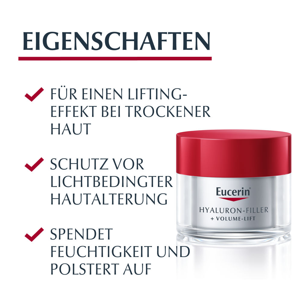 Eucerin HYALURON FILLER + VolumeLift Tagespflege für trockene Haut Creme 50 ml Creme