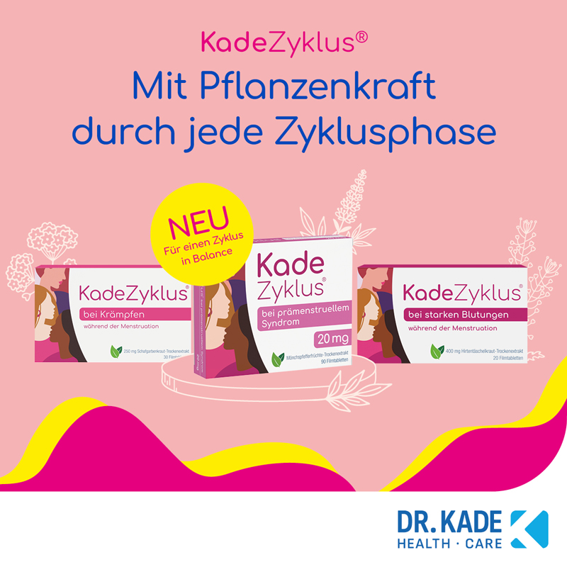 Kade Zyklus bei Krämpfen während der Menstruation 10 St Filmtabletten