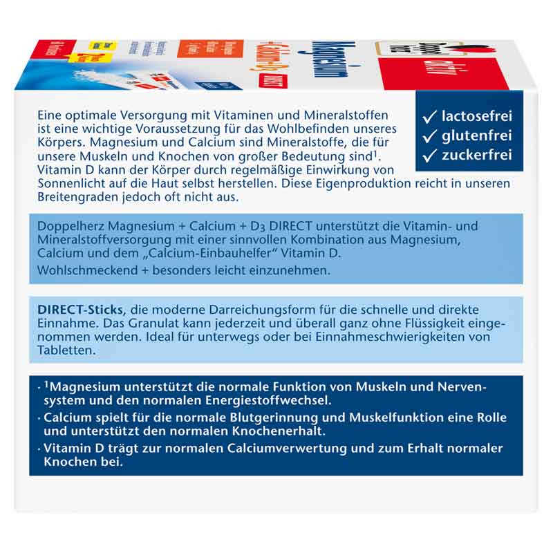 Doppelherz aktiv Magnesium + Calcium + D3 60 St Pellets